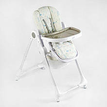 Дитячий стілець стільчик для годування Joy K-11058, м'який чохол ПВХ, 4 колеса, знімний столик, кошик