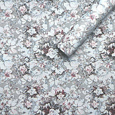 Самоклеюча плівка | 0,45х10м | сірі троянди | водостійка | ПВХ матеріал | гнучка | PREMIUM