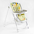 Дитячий стілець стільчик для годування Joy K-94011, м'який чохол ПВХ, 4 колеса, знімний столик, кошик, фото 9