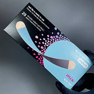 Змінні двосторонні файли papmAm Mix на дерев'яній основі 100/180 грит (25 шт)