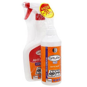 Засіб для видалення жиру з кухонних поверхонь Galax das Power Clean розпилювач 750 г + запаска, 500 г