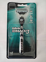 Станок для гоління чоловічий Gillette Mach 3 + 1 картридж (Жилет Оригінал Новий дизайн)