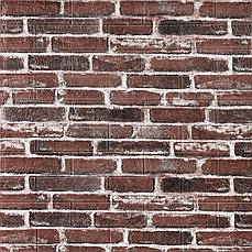3D самоклеюча панель | 700×770×3 мм | Червона цегла Катеринославська | декоративна | водостійка | легкий монтаж | PREMIUM