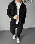 Спортивний костюм теплий чоловічий флісовий зимовий осінь-зима Туреччина чорний. Живе фото, фото 3