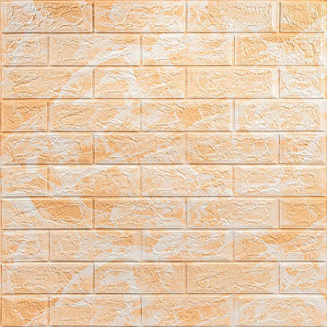 Декоративна 3D панель самоклейка | 700×770×3 мм | мармур жовтий | самоклеюча | водостійка | декоративна | PREMIUM, фото 1