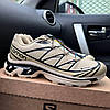 Salomon XT6 Beige black Gore Tex Термо чоловічі кросівки Саломон ХТ 6 Гортекс бежеві чорні осінь єврозима, фото 6