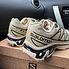 Salomon XT6 Beige black Gore Tex Термо чоловічі кросівки Саломон ХТ 6 Гортекс бежеві чорні осінь єврозима, фото 8
