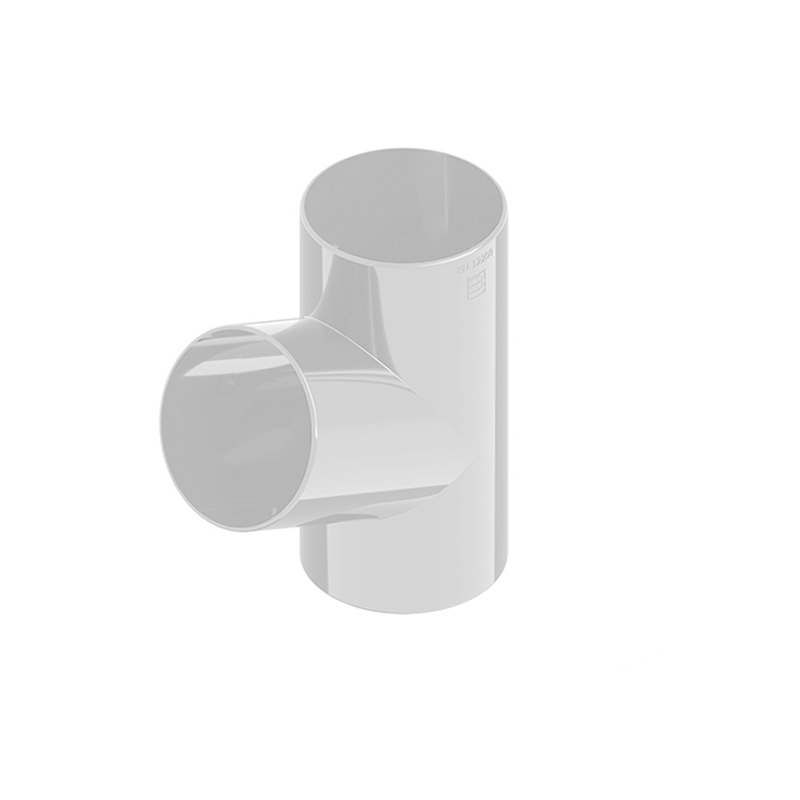 Трійник INES 80/80/80 мм, білий, фото 1