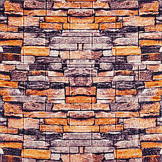 3D декоративна панель самоклейка | 700×770×3 мм | Піщаник Катиринославська цегла | самоклеюча | водостійка | декоративна | PREMIUM