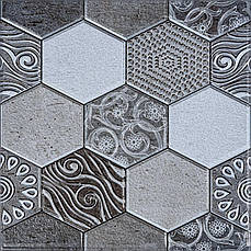 Декоративна ПВХ плитка | 300×300×5 мм | самоклеюча | водостійка | квадрат | PREMIUM