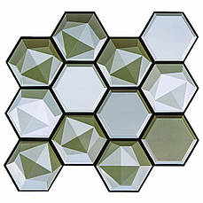 Декоративна ПВХ плитка | 280×300×5 мм | самоклеюча | водостійка | форма "соти" | легкий монтаж | PREMIUM