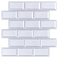 Декоративна ПВХ плитка | 300×300×5 мм | самоклеюча цегла | водостійка | легкий монтаж | PREMIUM