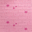 Декоративна 3D панель | 700×770×5 мм | самоклеюча | ПВХ матеріал | світло-рожевий цегла | легкий монтаж | PREMIUM, фото 6
