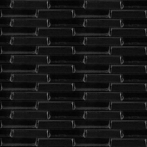 3D панель самоклеюча | 700×770×7 мм | чорна | декоративна | водостійка | легкий монтаж | PREMIUM, фото 1