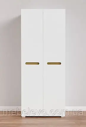 Шафа Б'янко 2Д(90) 2200х900х570мм білий глянець Світ меблів, фото 1