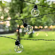Сонячна садова гірлянда 50x світлодіодні декоративні кульки 16,7 м тепла 3000K GLADI 2 LUMILED, фото 4