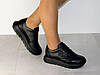 Кросівки осінні жіночі з натуральної шкіри чорні, фото 3