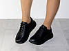 Кросівки осінні жіночі з натуральної шкіри чорні, фото 2