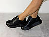 Кросівки осінні жіночі з натуральної шкіри чорні, фото 7