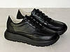 Кросівки осінні жіночі з натуральної шкіри чорні, фото 6