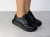 Кросівки осінні жіночі з натуральної шкіри чорні, фото 5