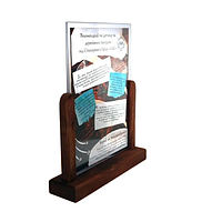 Підставка дерево+акрил під меню А5