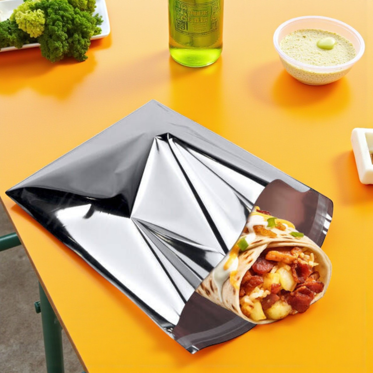 Термопакет для гриля 22х25 см 500 шт пакет фольгований для курки гриль, фото 1