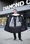 Подовжена тепла чоловіча зимова куртка Black Vinyl С24-2399C, фото 10