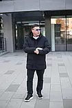 Подовжена тепла чоловіча зимова куртка Black Vinyl С24-2399C, фото 6