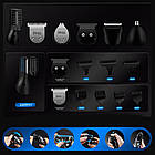 Акумуляторна машинка для стрижки волосся + 15 насадок, IPX6, DSP 91721 / Тример для стрижки / Тример чоловічий для бороди, фото 9