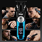 Акумуляторна машинка для стрижки волосся + 15 насадок, IPX6, DSP 91721 / Тример для стрижки / Тример чоловічий для бороди, фото 2