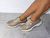 Кросівки шкіряні жіночі весна осінь бежеві, фото 8