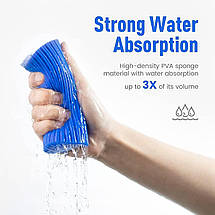 Губка універсальна Magic Duster Blue для прибирання пилу, миття та очищення поверхонь 11.5х5.5х4.5см, фото 4