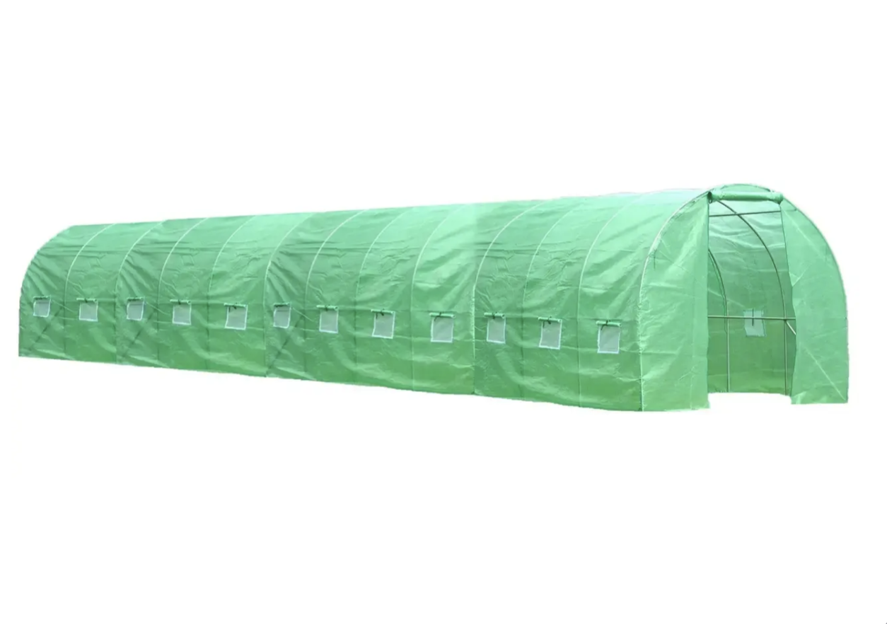 Садова теплиця 36м² 1200×300×200см VOLSO VS 12320 з армованим покриттям і каркасом з оцинкованих труб