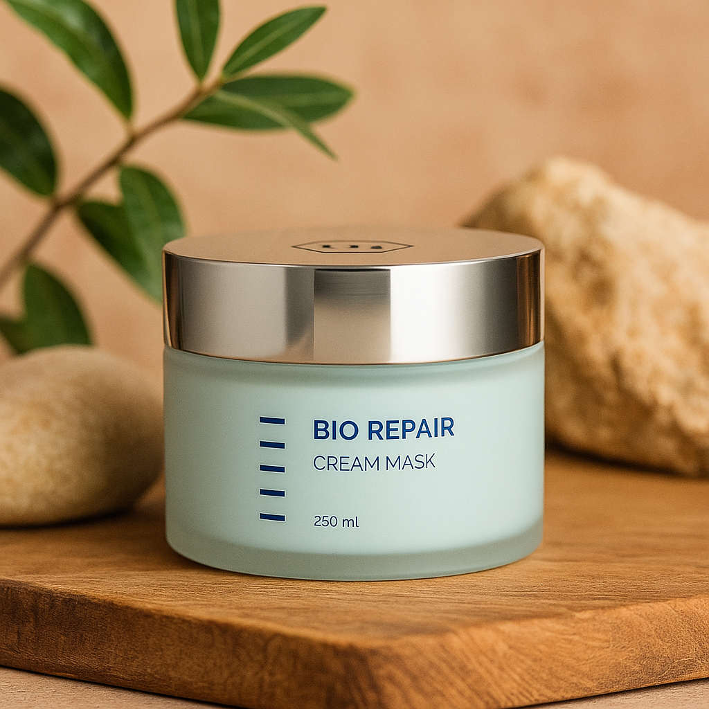 Поживна маска для обличчя для всіх типів шкіри CREAM MASK BIO REPAIR HOLY LAND 250 мл з гіалуроновою кислотою, фото 1