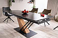 Стіл GENESIS 180(240)*90 чорний/чорний/ясен, фото 6