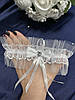 Підв'язка для нареченої мереживна біла, фото 2