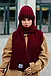 В'язаний теплий зимовий комплект Ulyana, шапка + шарф, вишневий, бордовий, фото 2