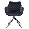 Стілець AZALIA VELVET чорний каркас/чорний BL.19, фото 5