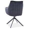 Стілець AZALIA VELVET чорний каркас/чорний BL.19, фото 7