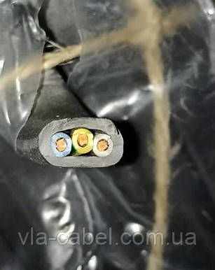 Кабель ВВГ-п нг 3х1.5 мідний плоский Одеса ГОСТ (бухта 100м), фото 1