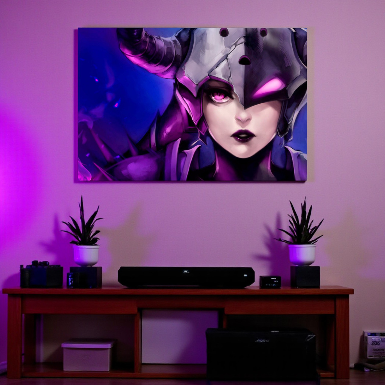 Картина League of Legends Ліга легенд Друк на полотні з героїнею гри, настінний декор для геймерської кімнаті 60х40 см, фото 1