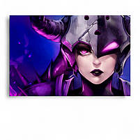 Картина League of Legends Ліга легенд Друк на полотні з героїнею гри, настінний декор для геймерської кімнаті 60х40 см, фото 2