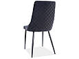 Стілець PIANO B VELVET чорний каркас/чорний BL.19, фото 5