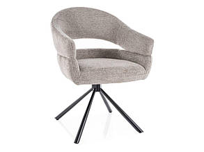 Стілець BORGO RAVEN чорний каркас/сірий 07