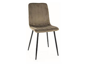 Стілець ALAN VELVET чорний каркас/оливковий BL.77