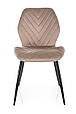 Стілець MIKE VELVET чорний каркас/темний беж BL.40, фото 2
