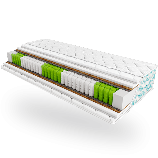Ортопедичний матрац Авентура Пальмера ЕММ - посилені пружини Pocket Fuerte 5, кокос, жорсткий