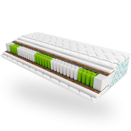 Ортопедичний матрац Авентура Пальмера ЕММ - посилені пружини Pocket Fuerte 5, кокос, жорсткий, фото 1