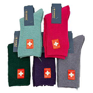 Жіночі зимові медичні шкарпетки Корона без резинки з вовною 36-41 (10 пар/уп)